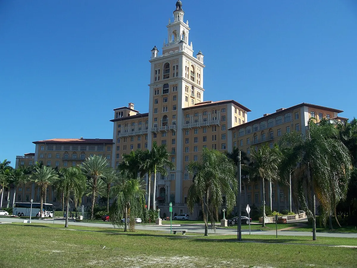 The Biltmore Hotel in Coral Gables with its tall Giralda-style tower