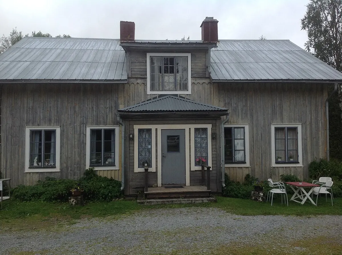 The two-storey wooden vicarage at Borgvattnet in Jämtland, Sweden