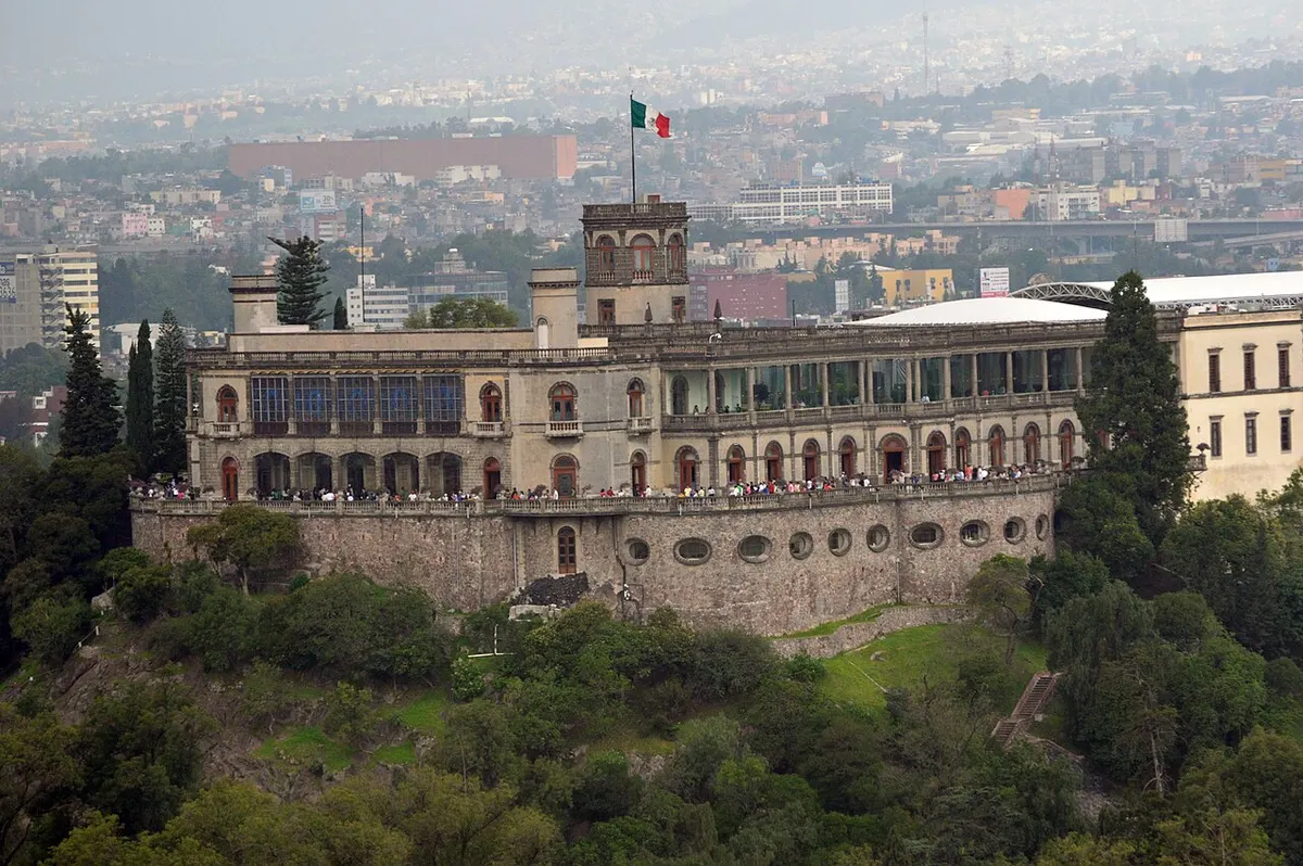 Chapultepec Castle on its wooded hill in Mexico City