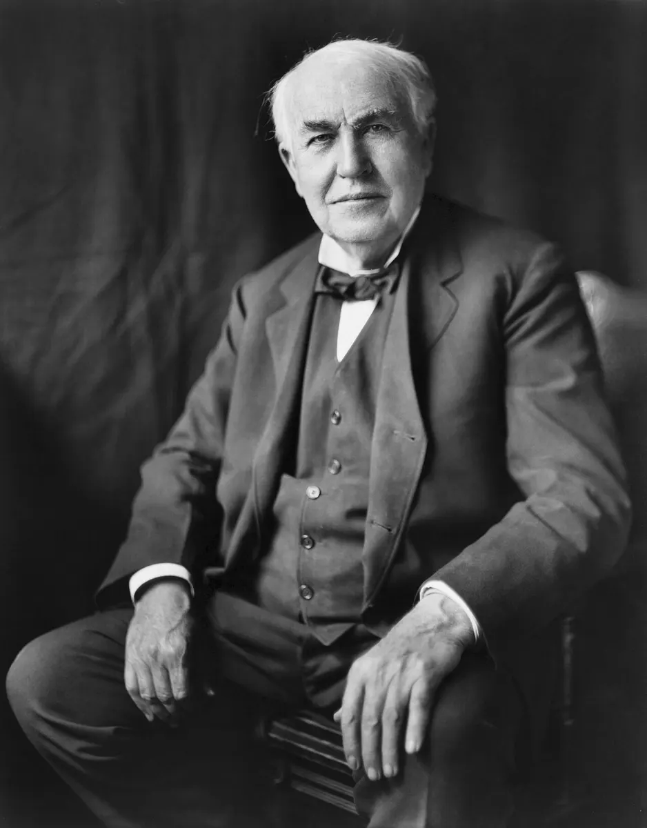 Seated portrait of Thomas Edison