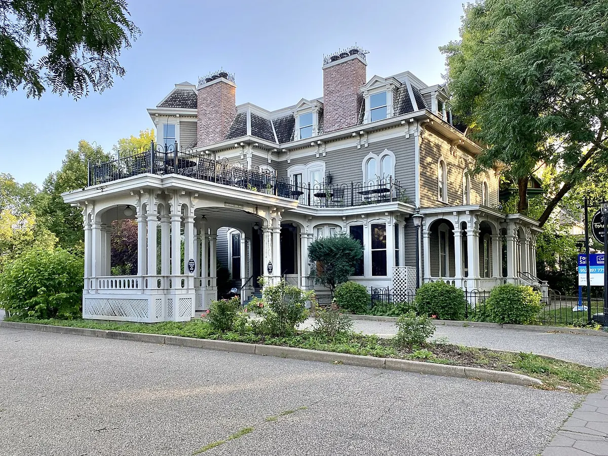 The Joseph Forepaugh Mansion on Exchange Street in Irvine Park, Saint Paul, in the Second Empire style