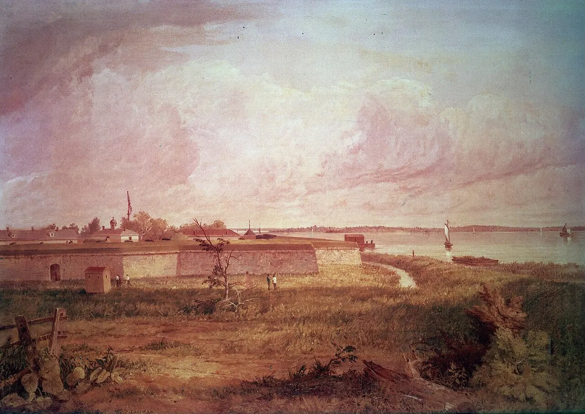 Seth Eastman’s 19th-century painting of Fort Mifflin on the Delaware River