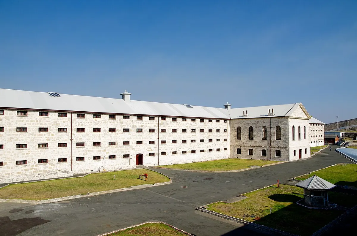 The long limestone Main Cell Block of Fremantle Prison