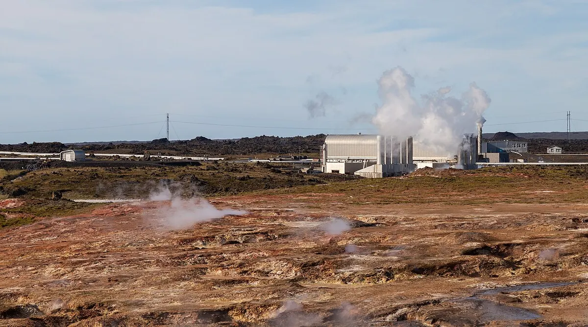 Steam rising from the Gunnuhver geothermal area on the Reykjanes Peninsula, Iceland