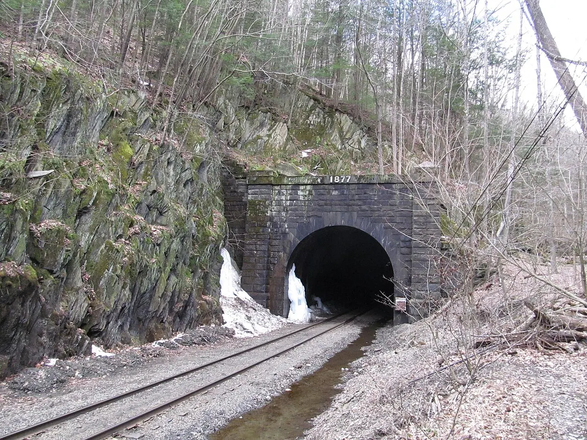 The east portal of the Hoosac Tunnel in Florida, Massachusetts