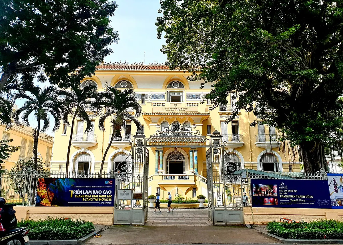 The yellow colonial-era Hui Bon Hoa mansion, now the Ho Chi Minh City Museum of Fine Arts