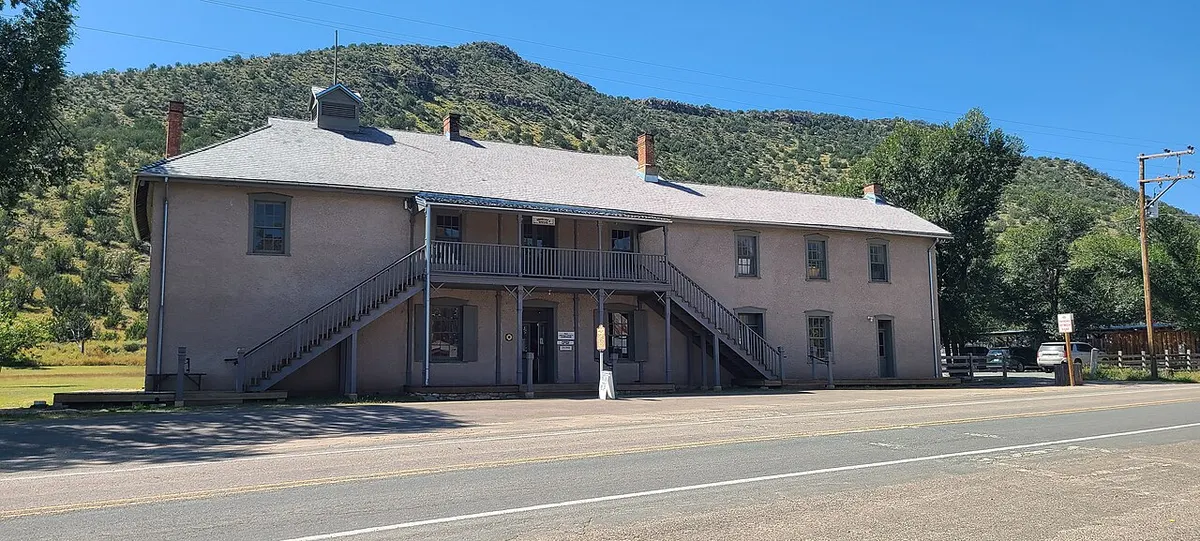 The Lincoln County Courthouse in Lincoln, New Mexico