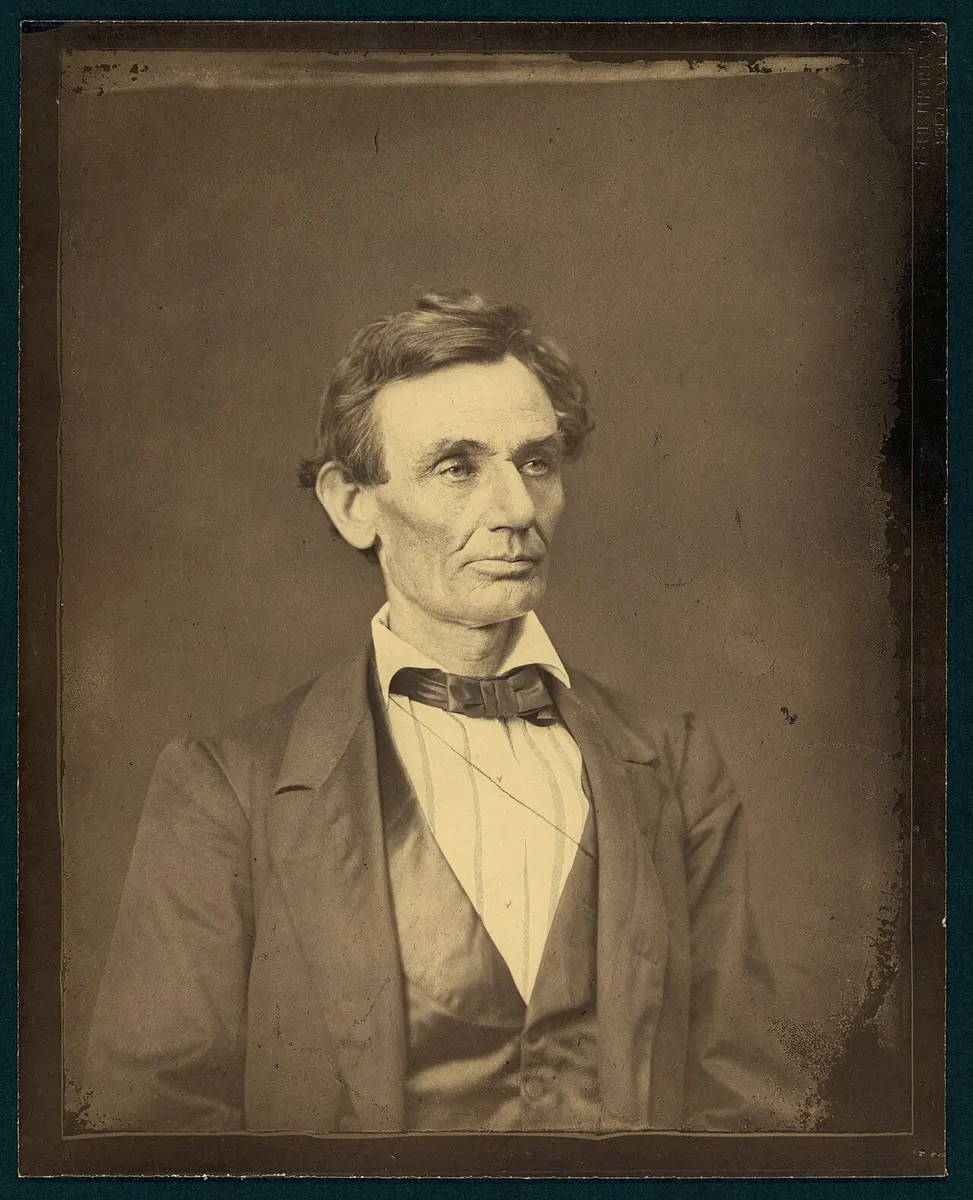 Portrait photograph of Abraham Lincoln taken in Springfield, Illinois, in June 1860