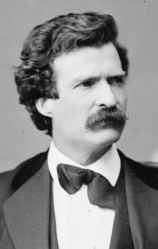 Photographic portrait of Mark Twain in 1871