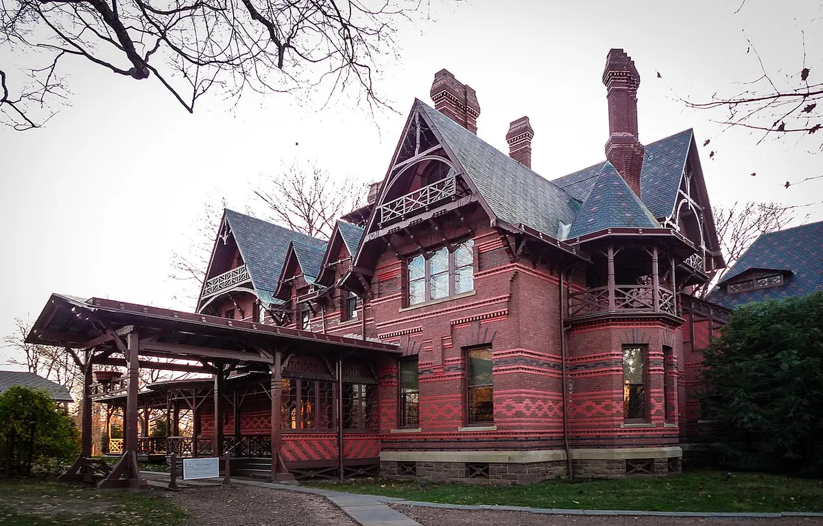 The Victorian Gothic Mark Twain House in Hartford, Connecticut