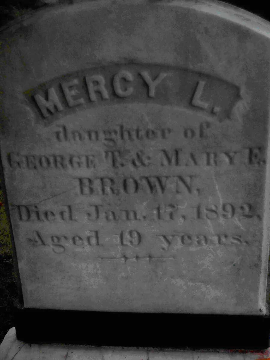 Mercy Brown’s gravestone in the Chestnut Hill cemetery, Exeter, Rhode Island