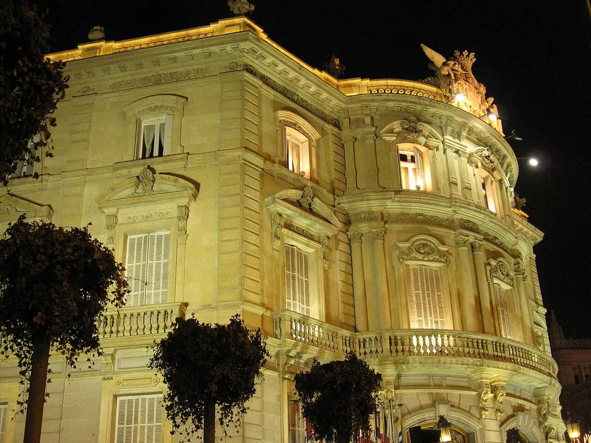 The ornate façade of the Palacio de Linares on Madrid’s Plaza de Cibeles