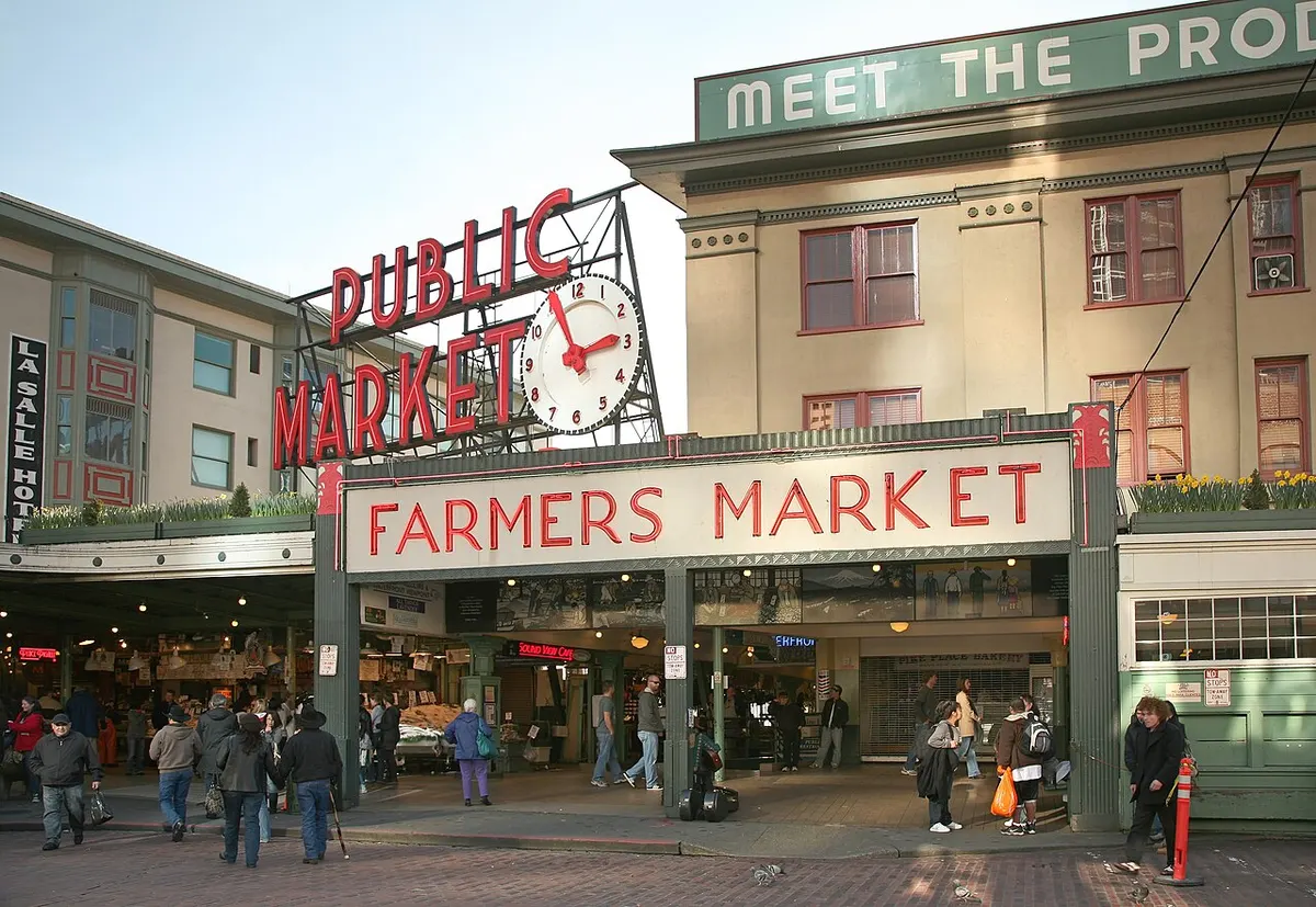 Pike Place Market in downtown Seattle