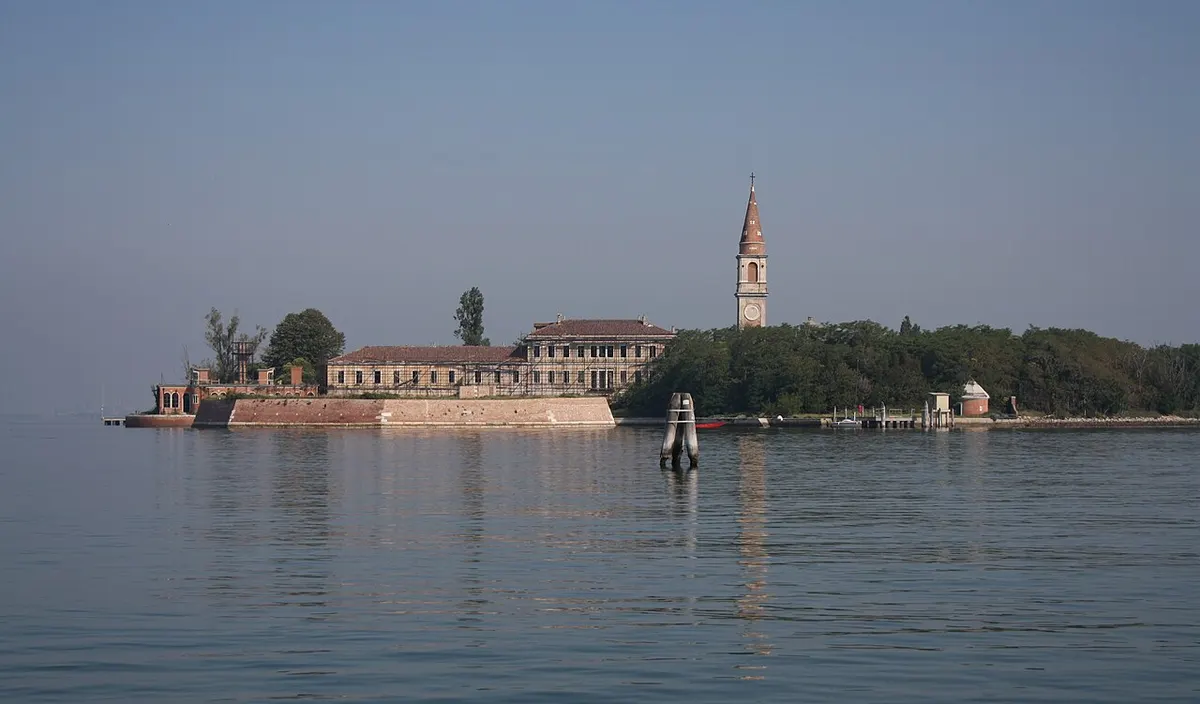 Poveglia island in the southern Venetian Lagoon seen from the water