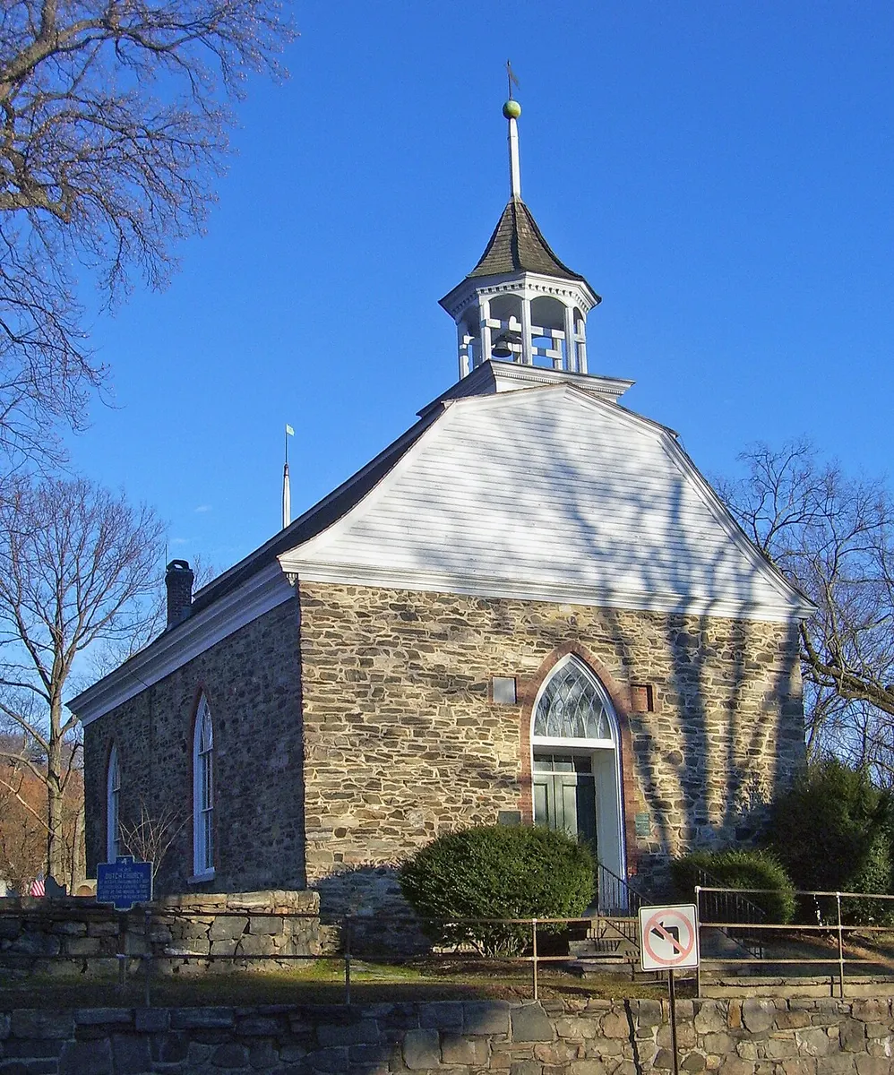 The stone Old Dutch Church of Sleepy Hollow, New York