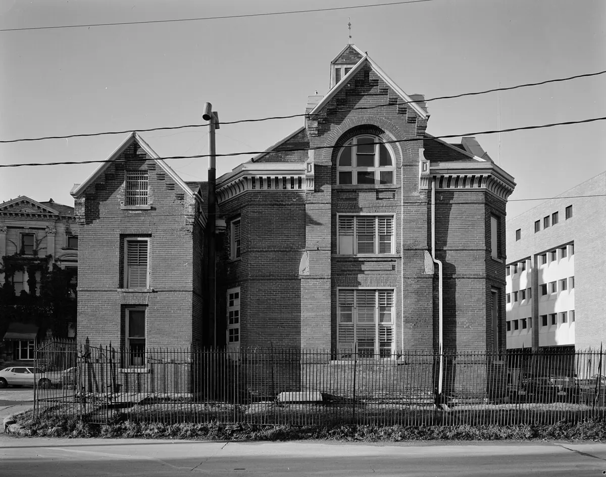 The brick Pottawattamie County Jail, known as the Squirrel Cage Jail, in Council Bluffs