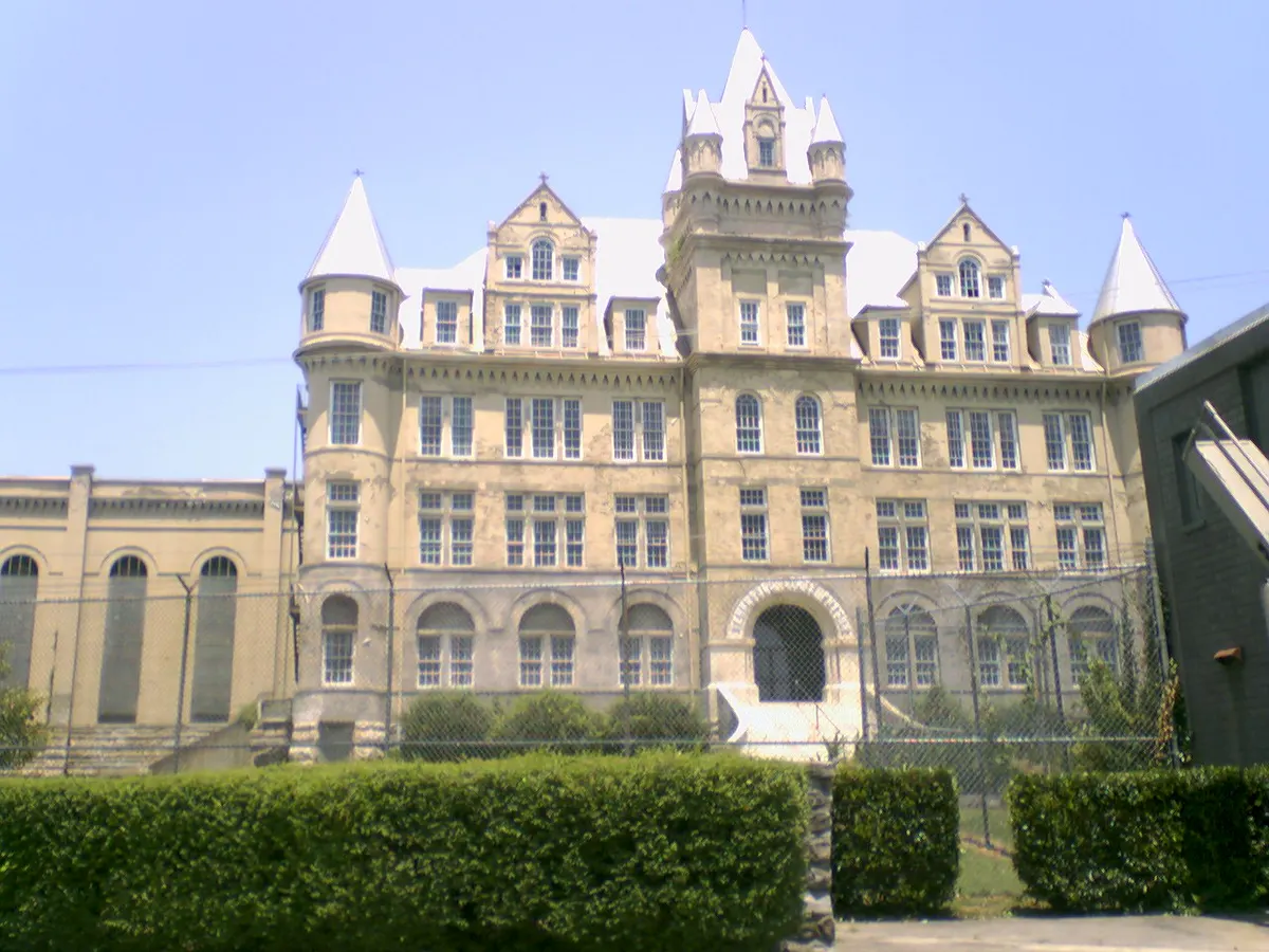 The main entrance of the Tennessee State Penitentiary in Nashville