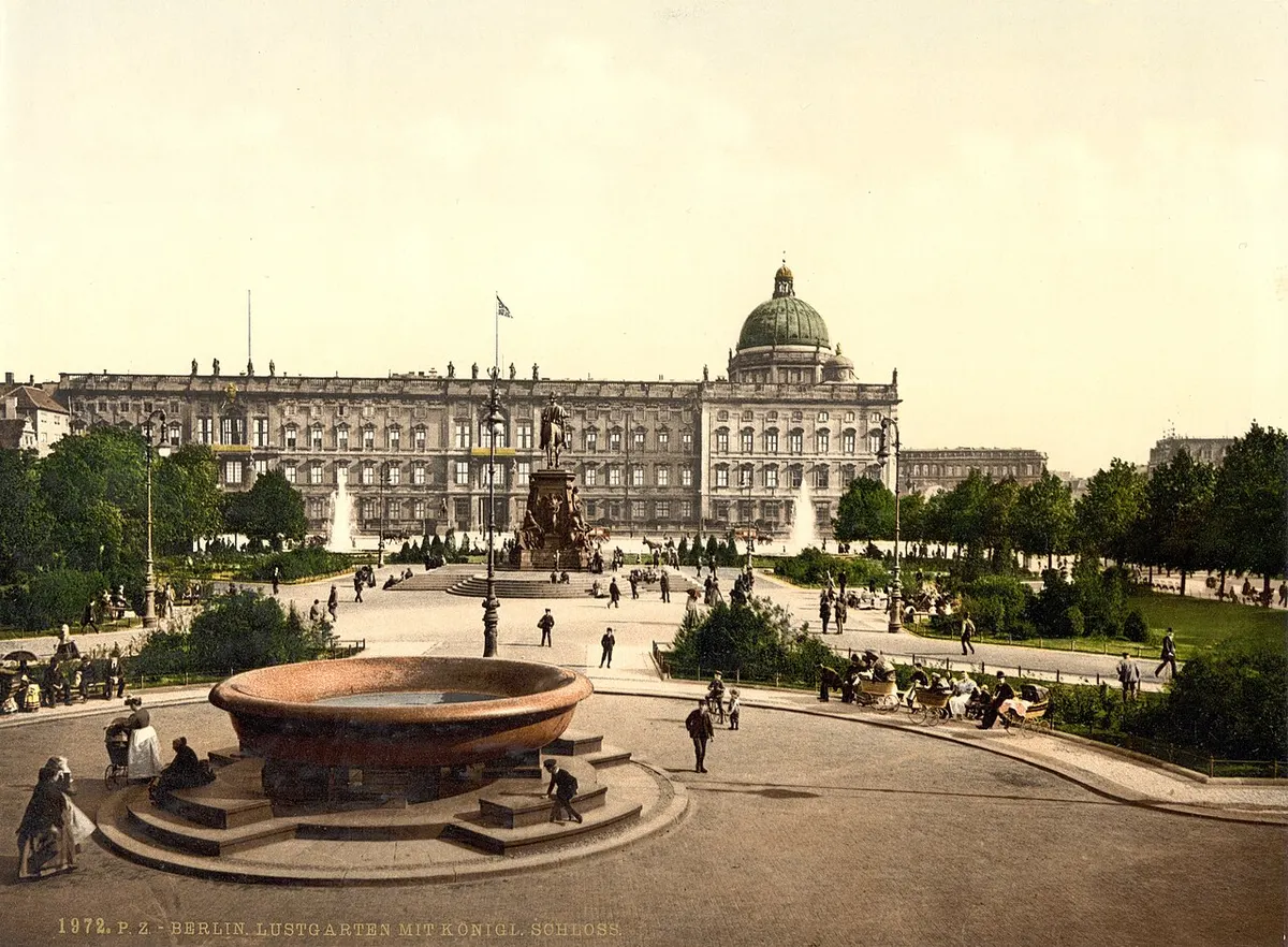 The Berlin Palace (Stadtschloss) on the Spree around 1900